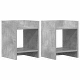 vidaXL Plantenstandaard 2 stuks Betongrijs 30 x 30 x 40 cm Bewerkt hout