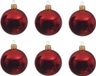 Decoris Kerstballen set - 6x stuks - rood - glas - 6 cm - glans