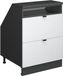 Vicco Rion meuble pour mur incliné – 60 x 81.6 cm avec 2 tiroirs, corps de meuble 60 cm de profondeur Blanc ondulé