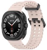 Wigento Samsung Galaxy Watch Ultra 47mm: siliconen horlogeband met dubbele sluiting, vervanging, roze