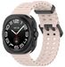 Wigento Samsung Galaxy Watch Ultra 47mm: siliconen horlogeband met dubbele sluiting, vervanging, roze