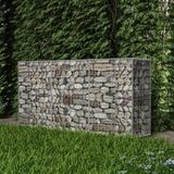vidaXL Gabion - 200x50x100 cm - Acier galvanisé - Argent