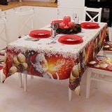 PETTI Artigiani Italiani - Kerst Tafelkleed Vlekbestendig Rechthoekig Tafelkleed voor Keuken, Motief Kerstman, 140x240 cm, 100% Made in Italy