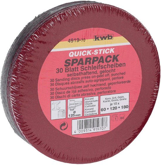 KWB Schuurschijf Ø 125 mm - Korrel 60 - 25 stuks