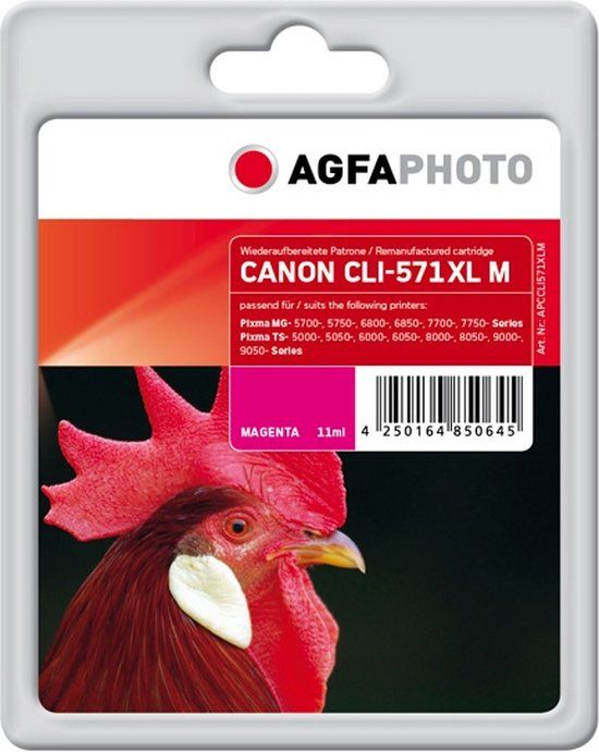 AgfaPhoto APCCLI571XLM 11ml 680pagina's Magenta inktcartridge