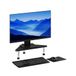 Furinno Hoekmonitor Riser Stand met roestvrijstalen buizen, ontworpen hout, Americano, 49,8 (B) x 11,7 (H) x 26,9 (D) cm