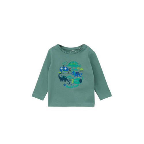 s.Oliver s.Oliver baby longsleeve met printopdruk groen