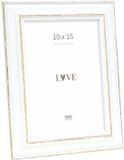 Deknudt Frames fotolijst S221H3 - wit met bruin accent - 10x15 cm