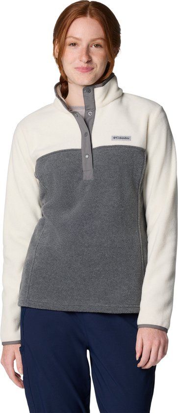 Columbia Benton Springs™ 1/2 Snap Pull Over II Dames Outdoorvest - City Grey Heather, Chalk - XS - 2025