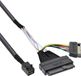 InLine U.2 kabel, SSD met U.2 (SFF-8639) naar SFF-8643 + voeding, 0,75m