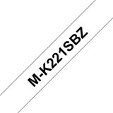Brother M-K221S Labeltape Tapekleur: Wit Tekstkleur: Zwart 9 mm 4 m