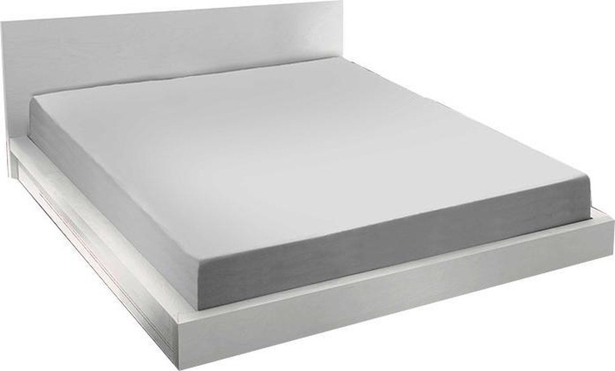 De Witte Lietaer Hoeslaken Flanel Alva 90 x 200 cm Grijs