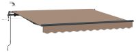 vidaXL Parasol extensible, taupe, 400 x 350 cm, polyester