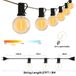 Guirlande lumineuse LED G40 - 8,2 mètres - 10 LED - Blanc chaud (2700 K) - Ampoules à incandescence en forme de globe - Prise UE