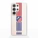 Étui de téléphone transparent officiel Atlético Madrid avec rayures et écusson