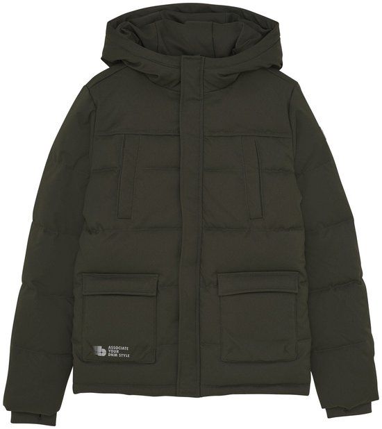 Indian Blue Jeans Winterjas jongens - Groen - puffer - Maat 140