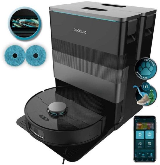 Cecotec Conga X70 – Robotstofzuiger en dweil – Laser AI – 15.000 Pa