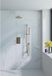 Fortifura Calvi inbouw regendoucheset – Ø25 cm hoofddouche – 35 cm gebogen wandarm – 1-stands staafhanddouche – glijstang 90 cm – messing geborsteld
