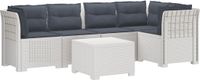 vidaXL - Tuinbank - Rattanlook - Wit