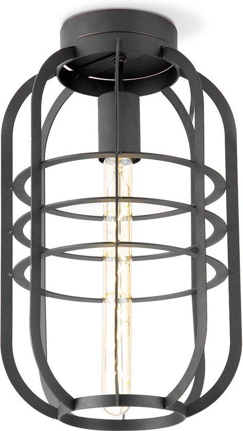 Home Sweet Home Plafondlamp Nero - Zwart - Metaal - E27