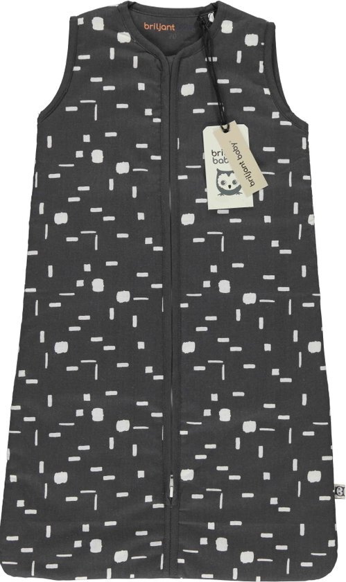 Briljant Baby Zomerslaapzak Maat 70 - Art - Dark Grey