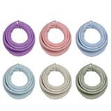 AiQInu Driehoekige slabbetjes voor baby's, 6 stuks, zachte en absorberende mousseline halsdoeken, sabberslabbetjes met 2 verstelbare drukknopen voor peuters, uniseks
