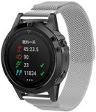 By Qubix Qubix Milanese Bandje - Zilver - 26mm Quickfit - Geschikt voor Garmin Fenix 8 / 8 Pro (51mm)