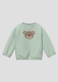 s.Oliver Sweatshirt Dierenprint Saliegroen Katoen Korte Mouw Ronde Hals Unisex Maat 62