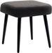 HOMCOM Voetenbank Polyester, Staal - 42L x 42B x 47H cm - Donkergrijs
