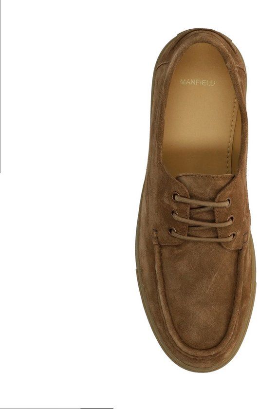 Manfield Beige suède bootschoenen Heren Maat 43