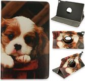HoesjesBestellen HB Samsung Galaxy Tab S6 Lite Hoes met Print - Draaibare Tablet Case met Standaard - Puppy