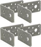 Merkloos / Sans marque Humbert Und Brandt Gmbh Hoekankers/stoelhoeken - 4x - verzinkt staal - breedte 4 cm - lengte 9 x 9 cm