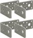 Merkloos / Sans marque Humbert Und Brandt Gmbh Hoekankers/stoelhoeken - 4x - verzinkt staal - breedte 4 cm - lengte 9 x 9 cm