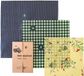 beegut BIO bee wax wraps set from Germany, keeps food fresh, sustainable and reusable alternative to cling film