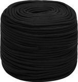 vidaXL Multifunctioneel touw 8 mm 100 m Zwart Polyester