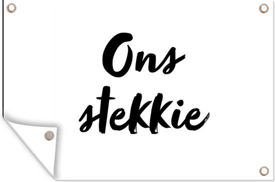 GreatGardenPosters Tuinposter - Ons stekkie - 120x80 cm - PVC - Rechthoekig - Buiten