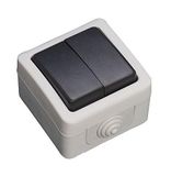 Waterdichte serie 1200502 Dubbele Schakelaar 10A IP44