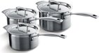 Le Creuset RVS Steelpannenset - 3-delig - Mat RVS