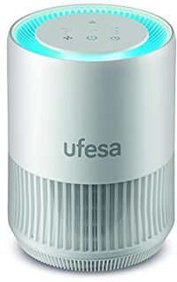 UFESA PF5500 Fresh Air, luchtreiniger, ideaal voor kamers tot 60 m2, verwijdert tot 99,9% van de virussen en bacteriën, fluisterstil (30 db), HEPA 13-filter