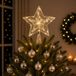 Lumineo Verlichte kerst piek - ster vorm - goud - micro led lampjes - warm wit - H30