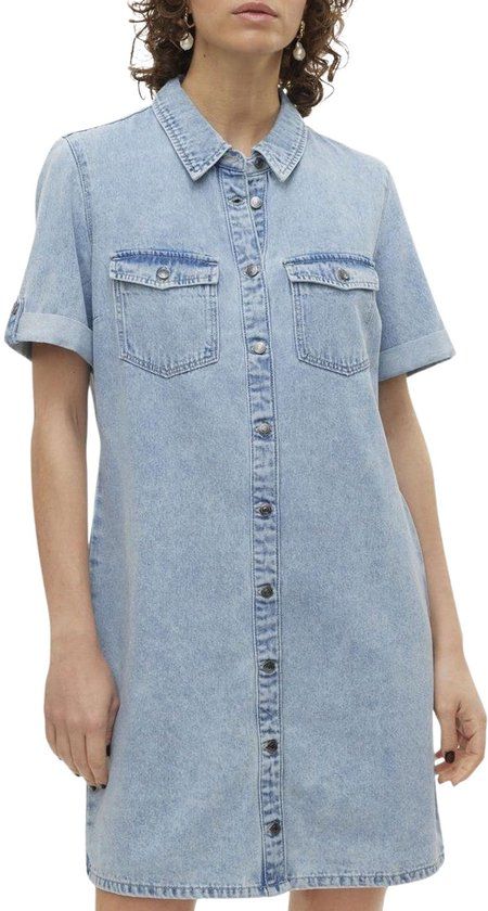 Vero Moda VMJENNIE Denim Dress - Light Blue - Women's XS