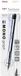 Tombow SH-MG-BS vulpotlood monograaf met extra lange metalen punt, wit/blauw/zwart, 1 stuk