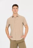 WHISTLER Hemd Jeromy Heren 5XL Lichtbruin Polyester/Elastaan Korte Mouw Effen