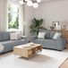 Maison Exclusive ensemble de canapé 2 pièces avec coussins, gris clair, revêtement en tissu