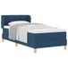 vidaXL Boxspring bed met matras en hoofdeinde Blauw 100 x 200 cm Stof