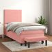 Maison Exclusive - Lit boxspring avec matelas, rose, 90x190 cm, velours