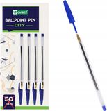 D.RECT City pennen, 49 stuks, blauwe inkt, transparant