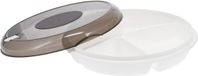 PLASTICFORTE Bol magnetron avec compartiments - couvercle et valve - plastique - 24 x 6,5 cm