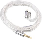 Tripowin Solstice - IEM Kabel - 3.5mm - 2 Pin - Met Microfoon - 1.2 Meter - Zilver
