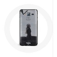 Maniacase Hoesje voor Samsung Galaxy Grand Prime Game of Thrones Seizoen 8 Daenerys Targaryen Vuur en Bloed De IJzeren Troon Grijs Logo